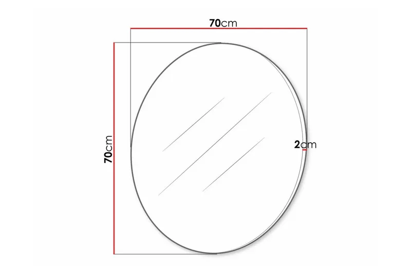 Seinäpeili Staffin - Valkoinen - Sisustustuotteet - Peili