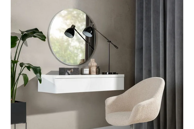 Seinäpeili Staffin - Valkoinen - Sisustustuotteet - Peili