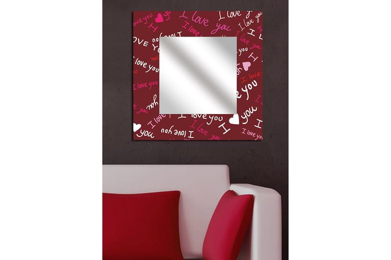 Sisustuspeili Krasnaja 50x50 cm Christmas Love - Pleksilasi/Monivärinen - Sisustustuotteet - Peili