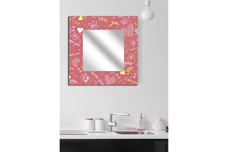 Sisustuspeili Krasnaja 50x50 cm Christmas Love - Pleksilasi/Monivärinen - Sisustustuotteet - Peili