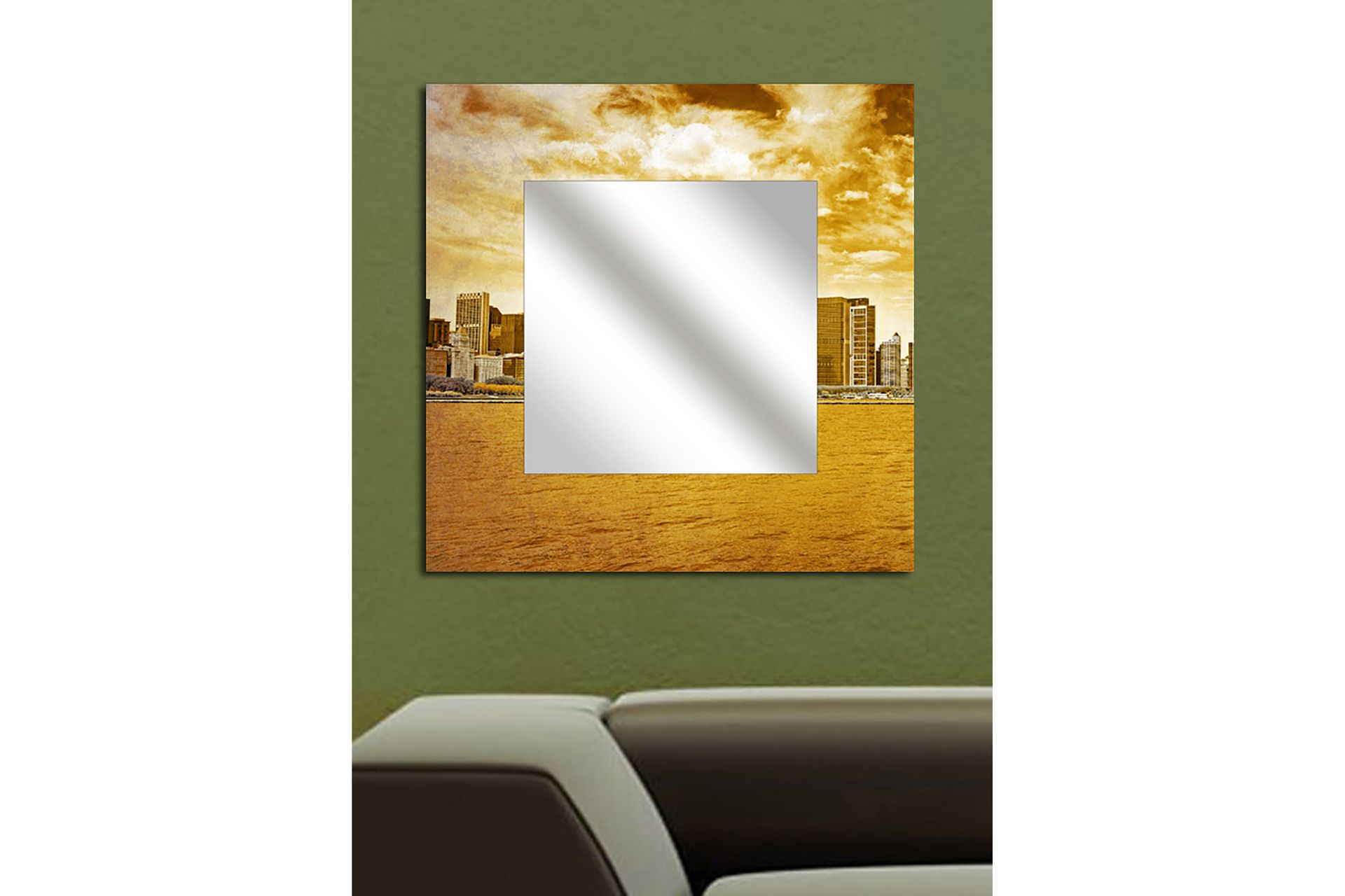 Sisustuspeili Krasnaja 50x50 cm City - Pleksilasi/Monivärinen - Sisustustuotteet - Peili