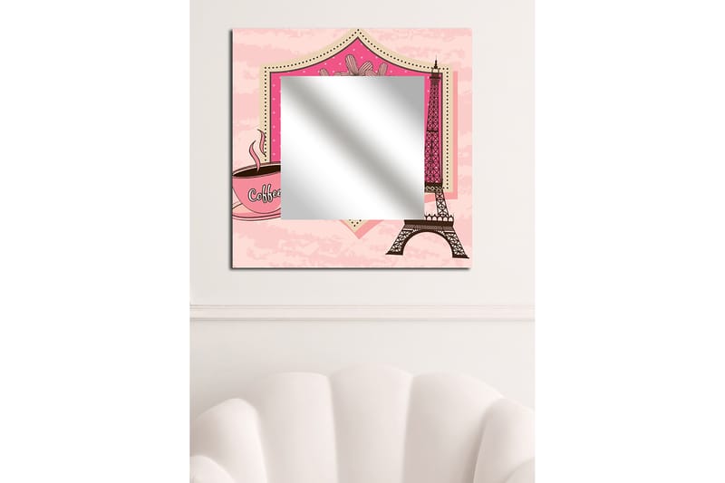 Sisustuspeili Krasnaja 50x50 cm City Paris - Pleksilasi/Monivärinen - Sisustustuotteet - Peili