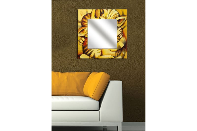 Sisustuspeili Krasnaja 50x50 cm Flowers - Pleksilasi/Monivärinen - Sisustustuotteet - Peili