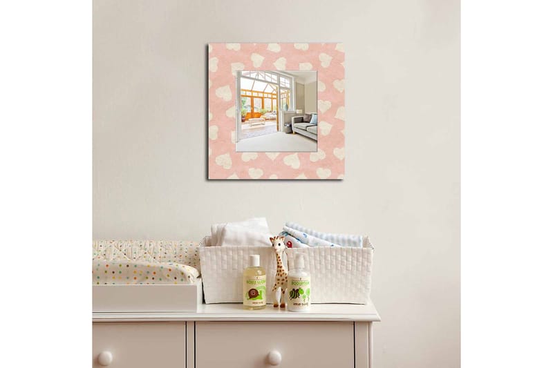 Sisustuspeili Krasnaja 50x50 cm Love - Pleksilasi/Monivärinen - Sisustustuotteet - Peili