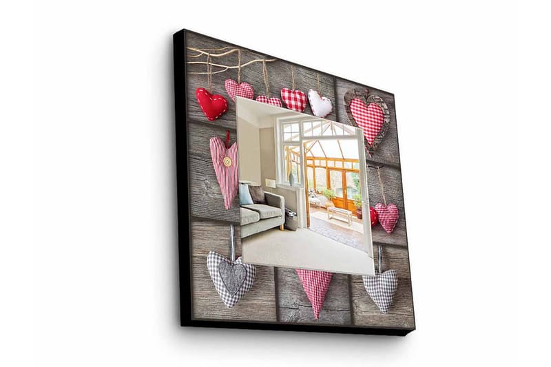 Sisustuspeili Krasnaja 50x50 cm Love - Pleksilasi/Monivärinen - Sisustustuotteet - Peili