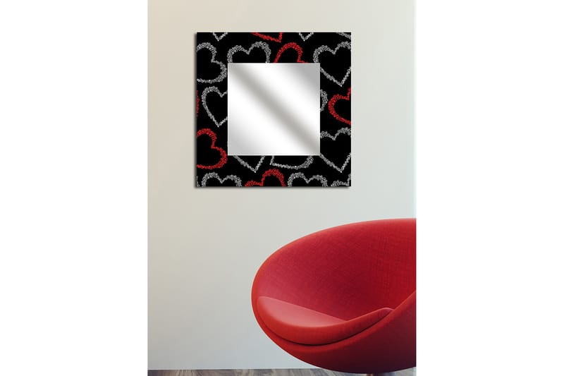 Sisustuspeili Krasnaja 50x50 cm Love - Pleksilasi/Monivärinen - Sisustustuotteet - Peili