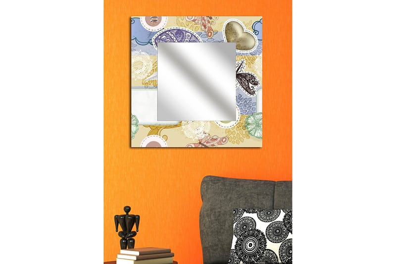 Sisustuspeili Krasnaja 50x50 cm Love, Pleksilasi/Monivärinen