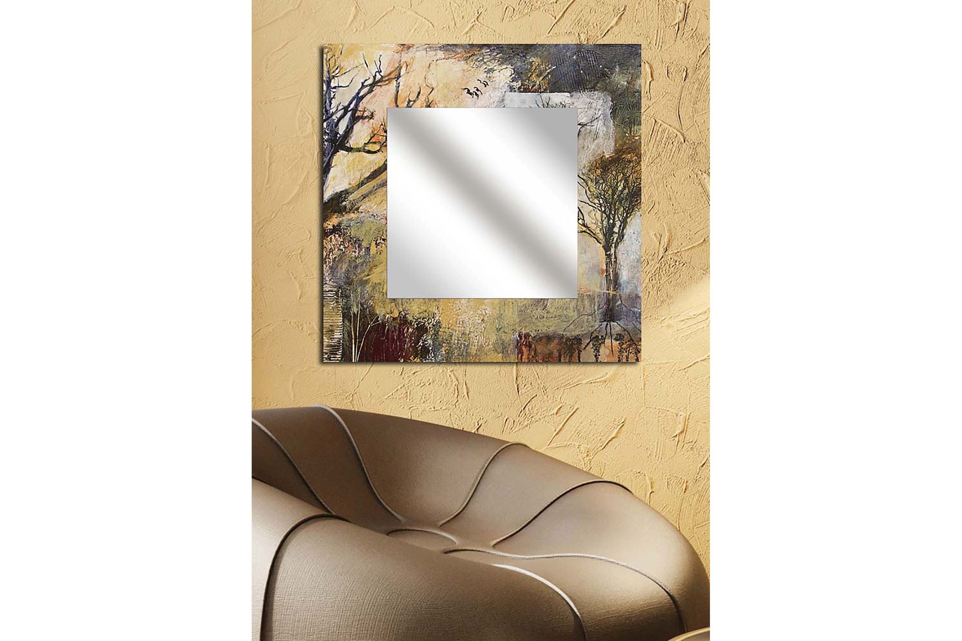 Sisustuspeili Krasnaja 50x50 cm Nature - Pleksilasi/Monivärinen - Sisustustuotteet - Peili