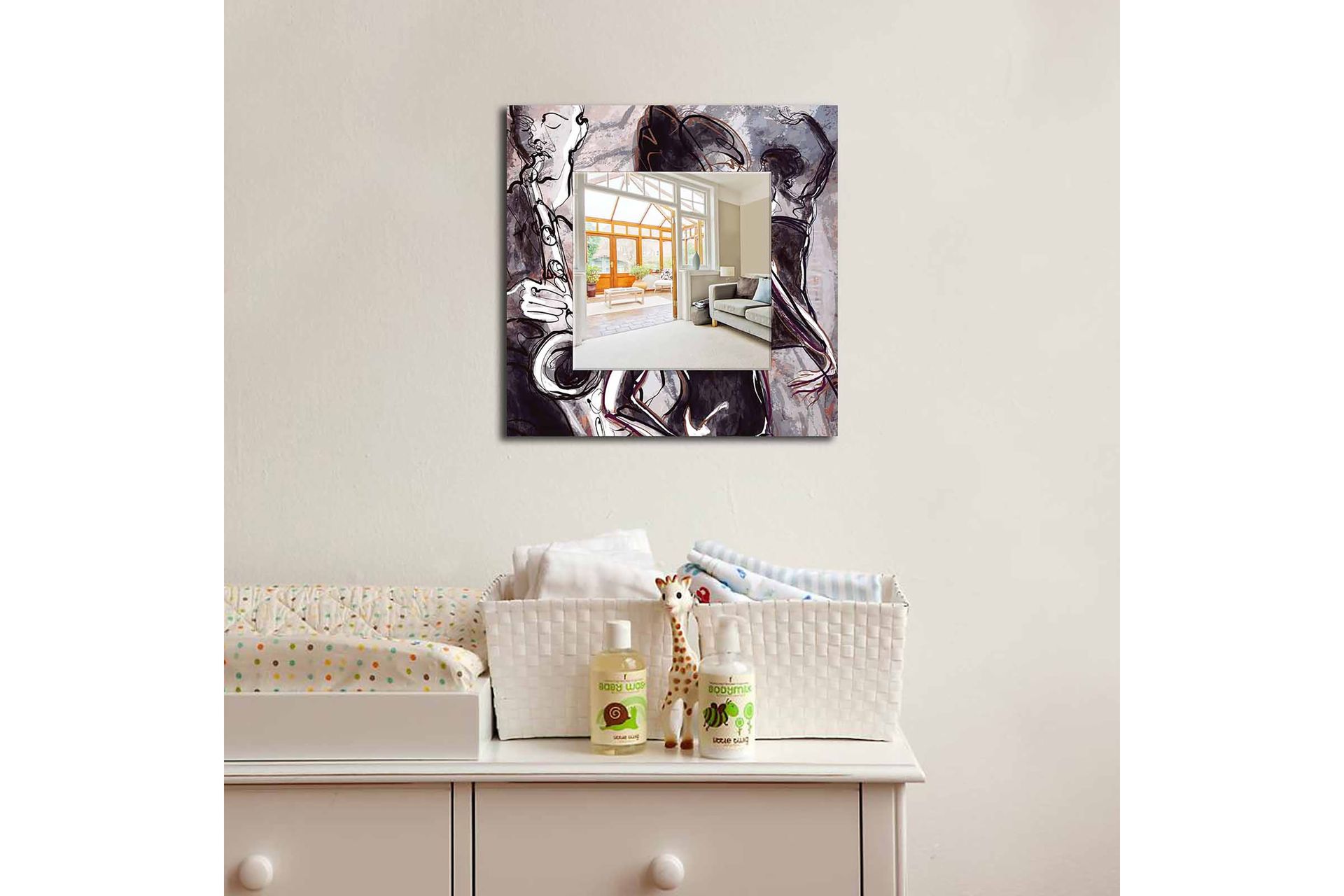Sisustuspeili Krasnaja 50x50 cm Young - Pleksilasi/Monivärinen - Sisustustuotteet - Peili