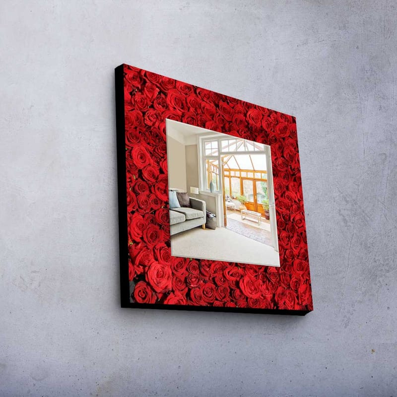 Sisustuspeili Kytlym 50x50 cm Christmas - Peililasi/Kangas/Moniväri - Sisustustuotteet - Peili