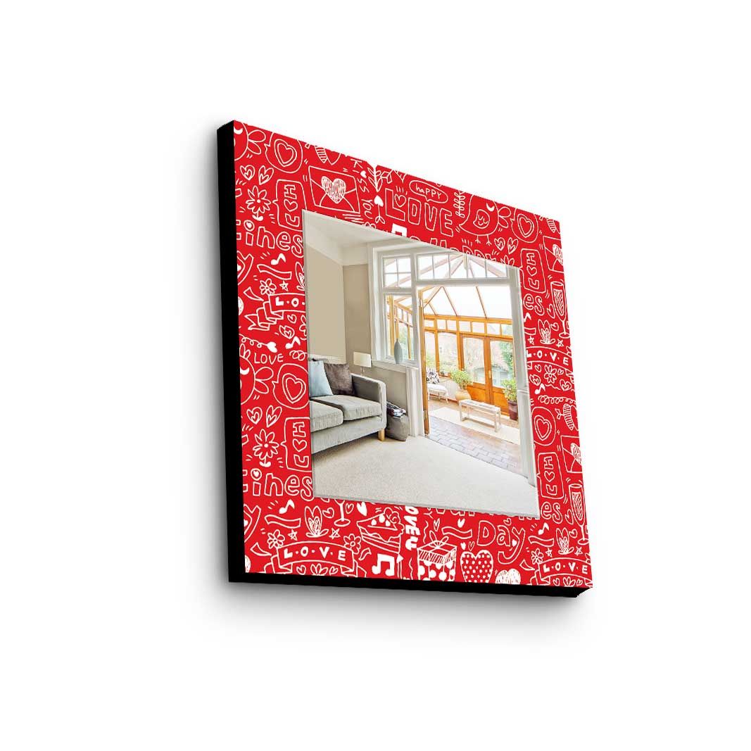 Sisustuspeili Kytlym 50x50 cm Christmas - Peililasi/Kangas/Moniväri - Sisustustuotteet - Peili