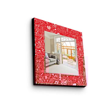 Sisustuspeili Kytlym 50x50 cm Christmas - Peililasi/Kangas/Moniväri - Sisustustuotteet - Peili