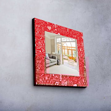 Sisustuspeili Kytlym 50x50 cm Christmas - Peililasi/Kangas/Moniväri - Sisustustuotteet - Peili