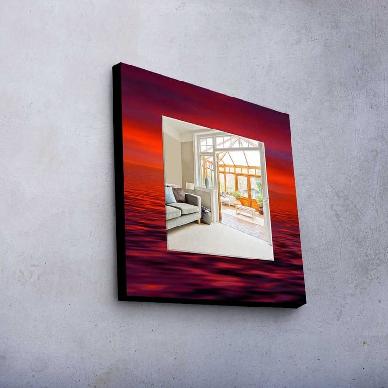 Sisustuspeili Kytlym 50x50 cm Christmas - Peililasi/Kangas/Moniväri - Sisustustuotteet - Peili