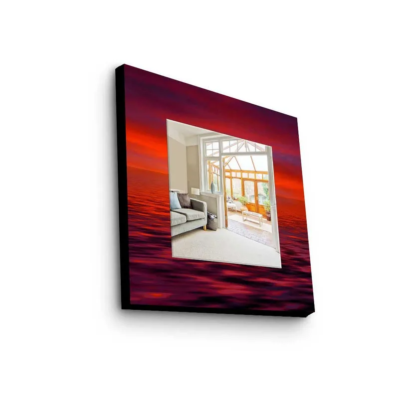 Sisustuspeili Kytlym 50x50 cm Christmas, Peililasi/Kangas/Moniväri