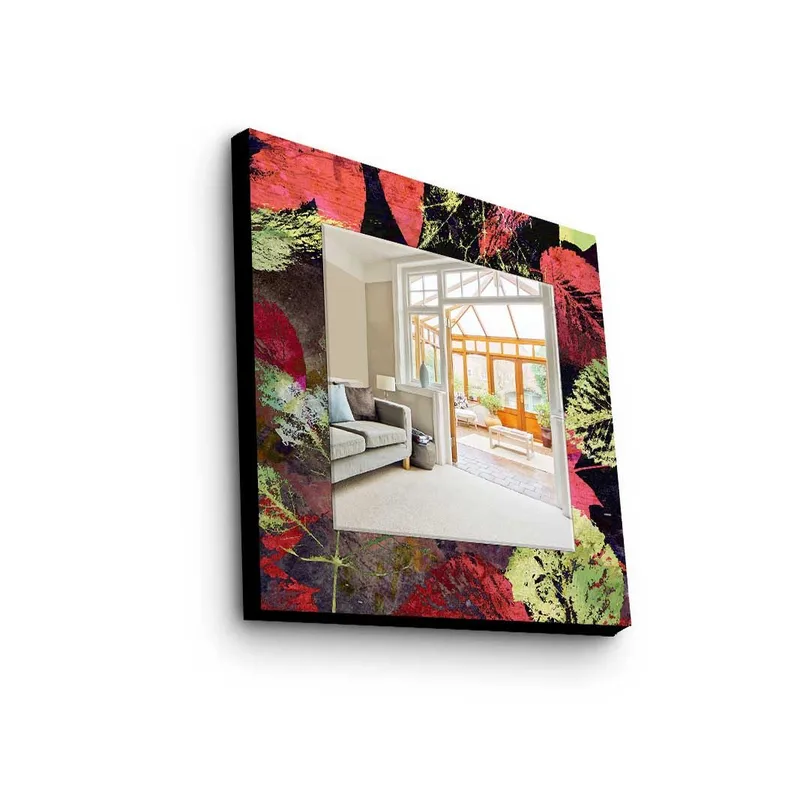 Sisustuspeili Kytlym 50x50 cm Christmas, Peililasi/Kangas/Moniväri