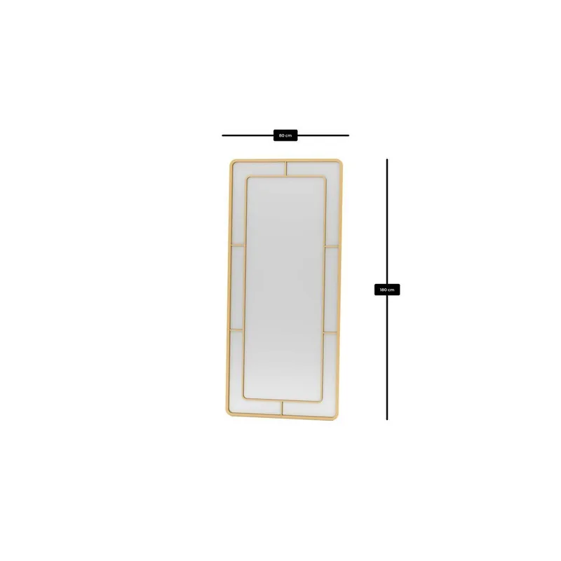 Sylron Lattiapeili 80 x 180 cm - Kulta - Sisustustuotteet - Peili - Lattiapeili
