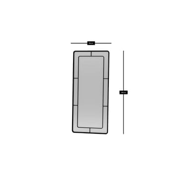 Sylron Lattiapeili 80 x 180 cm - Musta - Sisustustuotteet - Peili - Lattiapeili