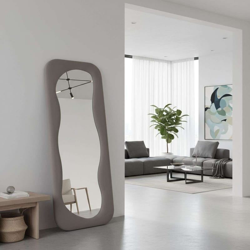 Taharoa Lattiapeili 65 x 170 cm - Taupe - Sisustustuotteet - Peili - Lattiapeili