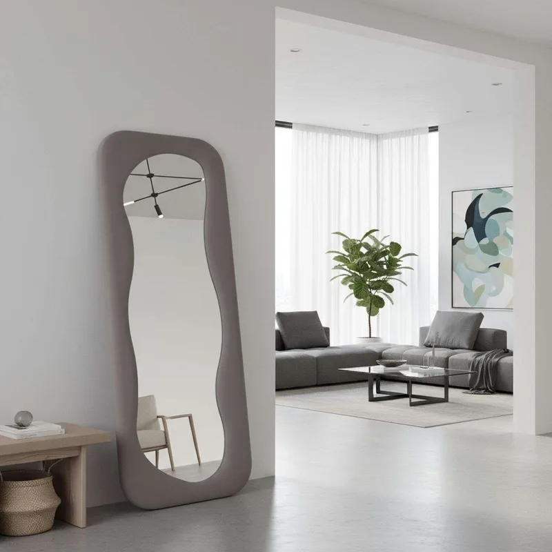 Taharoa Lattiapeili 65 x 170 cm - Taupe - Sisustustuotteet - Peili - Lattiapeili