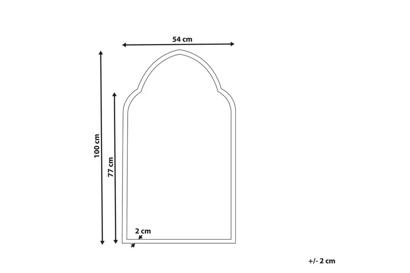 Väggspegel Beliani Aconchi GOLD - Sisustustuotteet - Peili