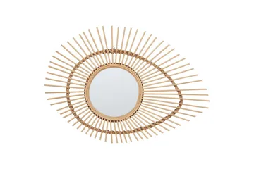 Väggspegel Beliani Bario Nature||Beige - Sisustustuotteet - Peili