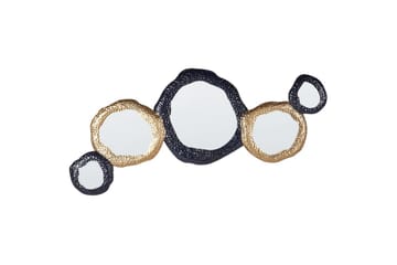 Väggspegel Beliani Charny GOLD||Black - Sisustustuotteet - Peili