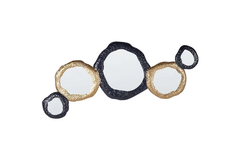 Väggspegel Beliani Charny GOLD||Black
