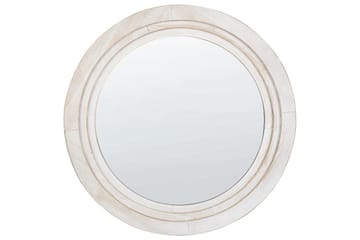 Väggspegel Beliani Delicias White - Sisustustuotteet - Peili