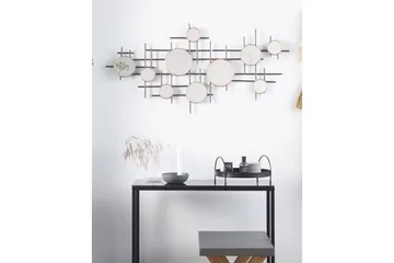 Väggspegel Beliani Ibos Black||Copper||Brass - Sisustustuotteet - Peili