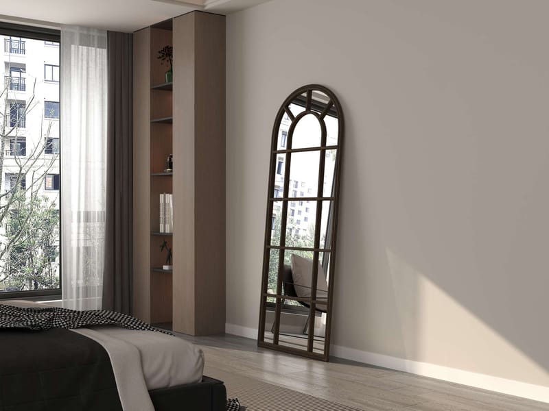 Varlo lattiapeili 80x180 cm - Ruskea - Sisustustuotteet - Peili - Lattiapeili