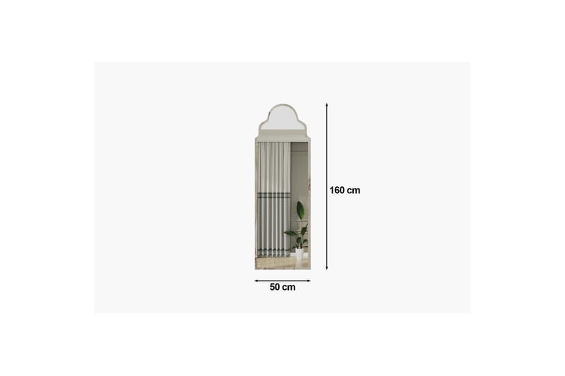 Vetra Lattiapeili 50x160 cm - Valkoinen - Sisustustuotteet - Peili - Lattiapeili