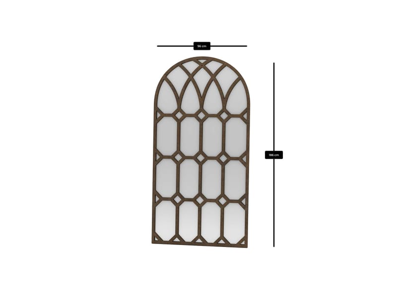 Vinor lattiapeili 180 cm - Ruskea - Sisustustuotteet - Peili - Lattiapeili
