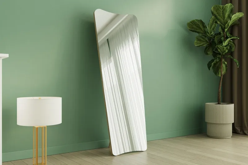 Vitros Seinään kiinnitettävä Peili Suorakulmainen 55 cm - Läpinäkyvä - Sisustustuotteet - Peili - Lattiapeili