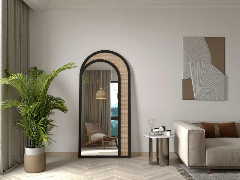 Voran lattiapeili 80x170 cm - Musta - Sisustustuotteet - Peili - Lattiapeili