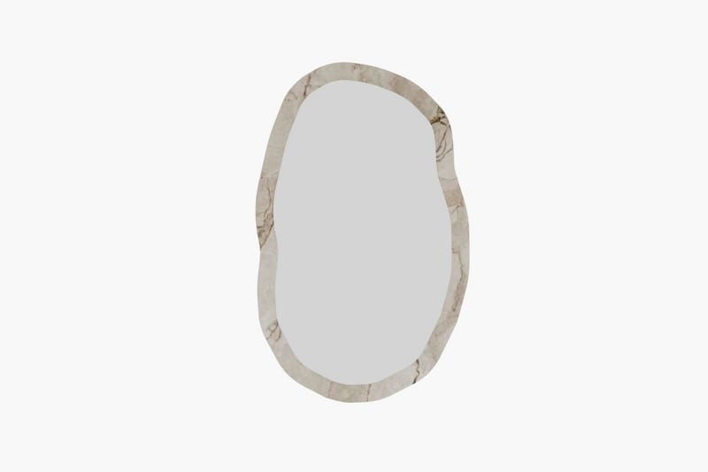Zeo Seinään kiinnitettävä Peili 52 cm - Beige - Sisustustuotteet - Peili