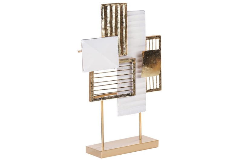 Prydnadsfigur Beliani Boron GOLD||White - Sisustustuotteet - Sisustusesineet