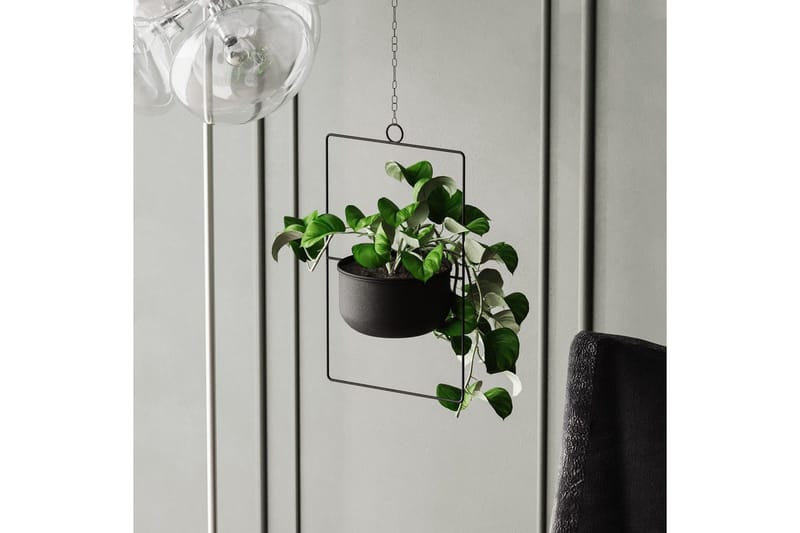 Koristeellinen ruukku Jathen musta - Musta - Sisustustuotteet - Ruukku & ulkoruukku - Seinäruukku