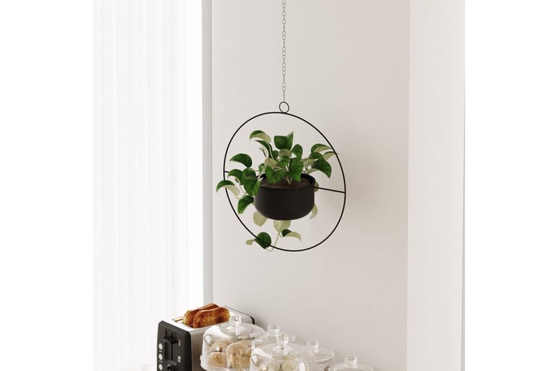 Koristeellinen ruukku Velmor Musta - Musta - Sisustustuotteet - Ruukku & ulkoruukku - Seinäruukku