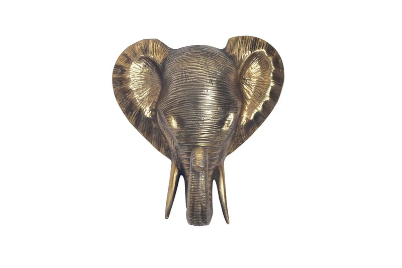 Seinäkoriste Wohnling Elefantti HPolish alumiinivalu, seinälle asennettava teollinen - Sisustustuotteet - Seinäkoristeet