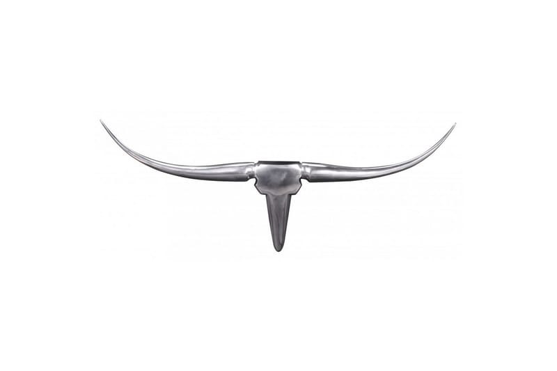 Seinäkoriste Wohnling Härkä Käsinkiillotettu Alumiini Teollinen Hopea, 75 cm, Hopea, 75 cm