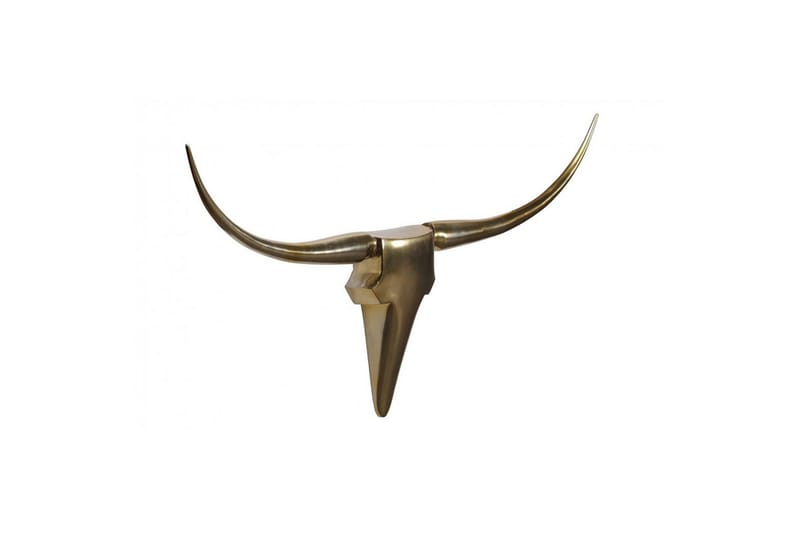Seinäkoriste Wohnling Härkä Käsinkiillotettu Alumiini Teollinen Kulta, 125 cm - Kulta, 125 cm - Sisustustuotteet - Seinäkoristeet