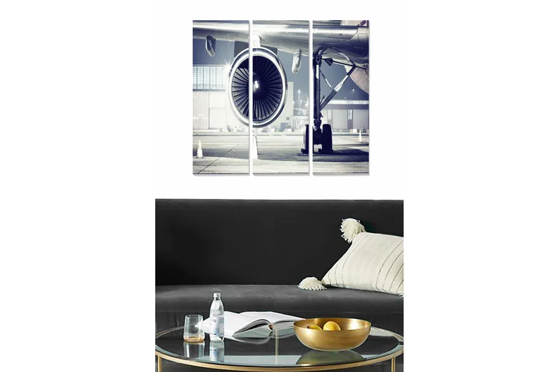 Canvastaulu 3-pak Monivärinen, 20x50 cm