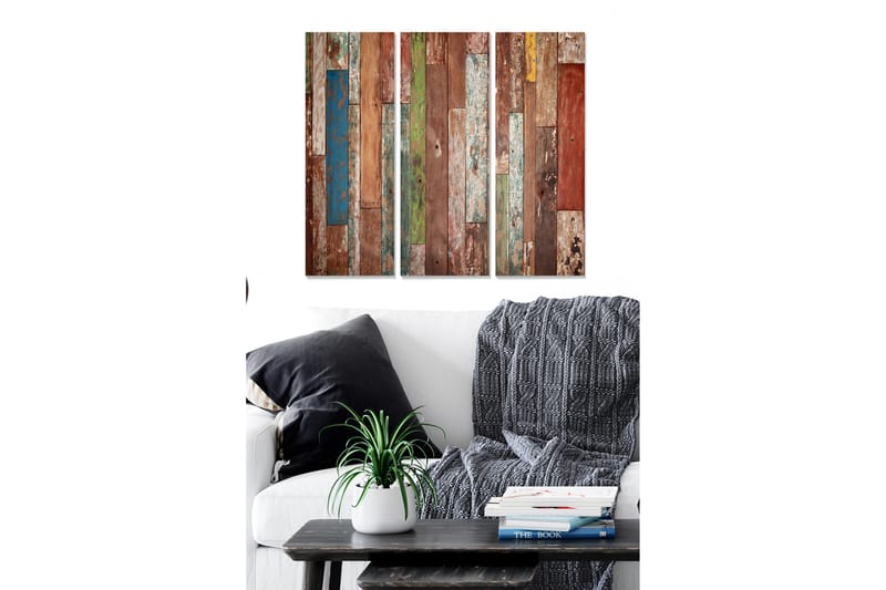 Canvastaulu 3-pak Monivärinen - 20x50 cm - Sisustustuotteet - Seinäkoristeet