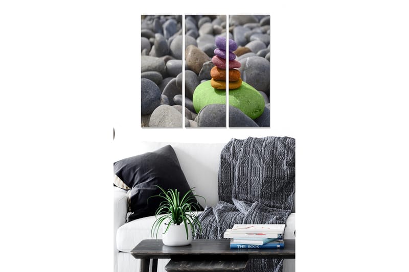 Canvastaulu 3-pak Monivärinen - 20x50 cm - Sisustustuotteet - Seinäkoristeet