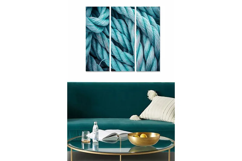 Canvastaulu 3-pak Monivärinen - 20x50 cm - Sisustustuotteet - Seinäkoristeet