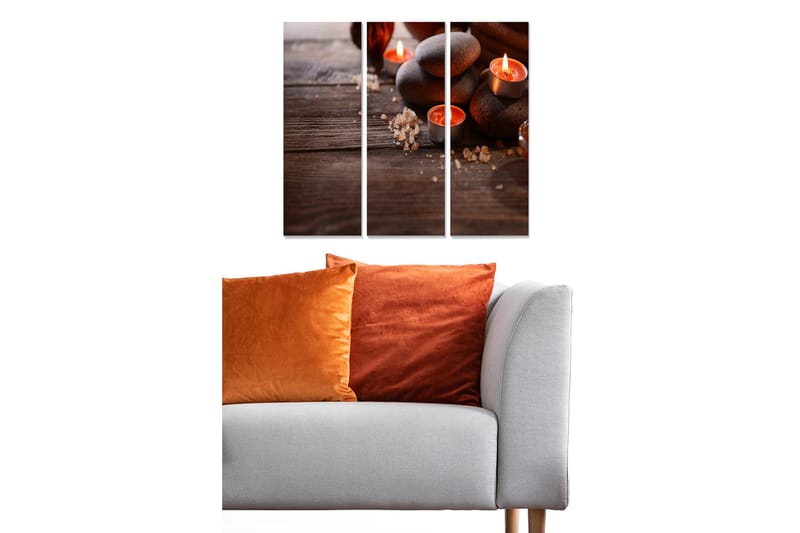 Canvastaulu 3-pak Monivärinen, 20x50 cm