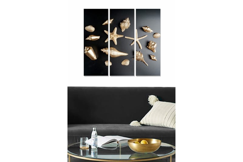 Canvastaulu 3-pak Monivärinen, 20x50 cm