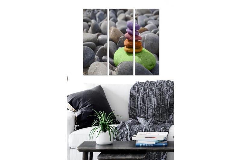 Canvastaulu 3-pak Monivärinen, 20x50 cm