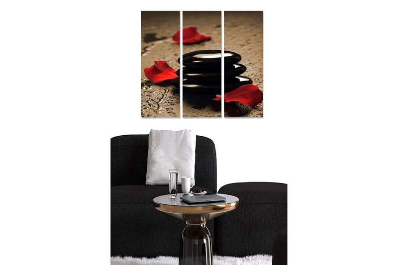 Canvastaulu 3-pak Monivärinen, 20x50 cm